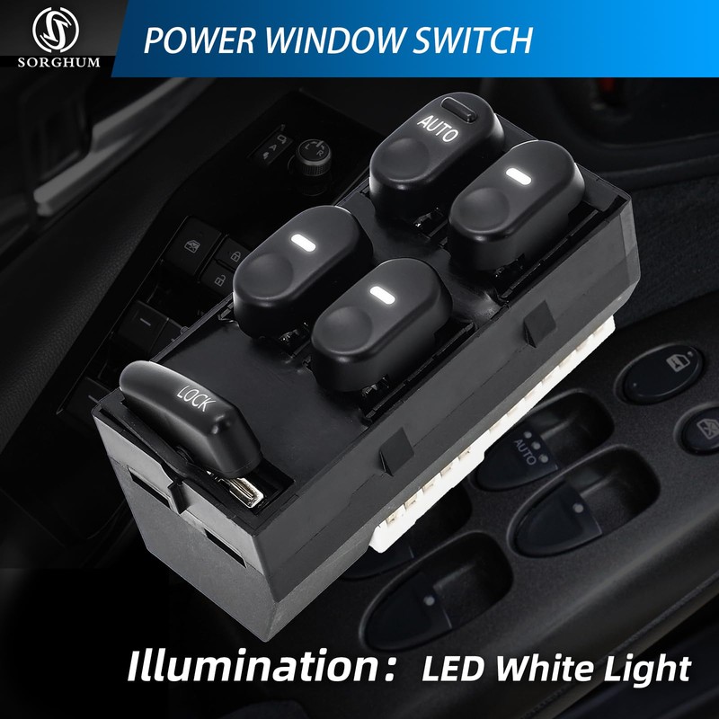 Sorghum Power Window Switch Driver Side - Master Window Switch