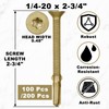 Yaocom 100 Pcs #1/4-20 x 2-3/4" Trailer Deck Screws Bulk