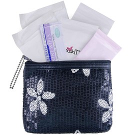 Be Prepared. Period. First Period Kit to-Go! - Organic Eco-Friendly Tween Pads & Liner - Period Bags for Teen Girls for School - Period Pouch & Teen Pads for Girls Ages 11-14, Teen Pads for Periods - Pads for Teens Girls
