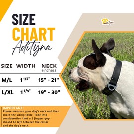 ADITYNA Collar de piel para perro con hebilla de metal, resistente, ajustable para perros grandes y extra grandes, caminar y entrenar (café camello, se adapta a collares de 19 a 30 pulgadas)