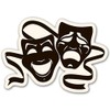 Theater Masks Vinyl Sticker - Car Window Bumper Laptop - Select Size