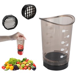 Vegetable Fruit Slicer Cup - Detachable Vegetable Fruit Slicer, Safe and Efficient Strawberry Slicer, Banana Grape Egg Cutter, 3 Types of Cutting Blade, Multifunctional Chopper Salad Kitchen Gadget