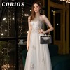 CORIOS Rhinestone Evening Bag for Women Sequin Pleated Clutch Bag