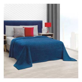 Elefantito Hogar Frazada Matrimonial Azul Sherpa  Colonia Térmica Diseño De La Tela Liso