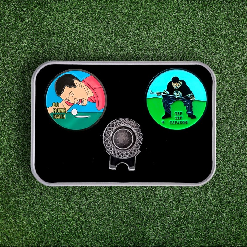 Golf Ball Marker & Hat Clip Set - Happy Gilmore