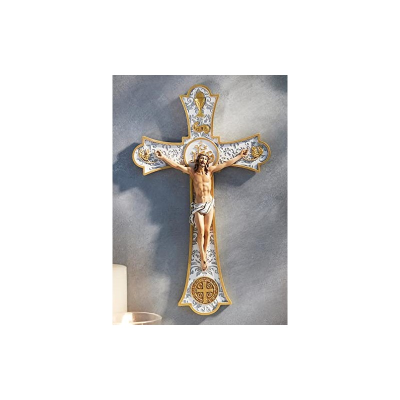 Generic Holy Mass Wedding Wall Crucifix 8" Resin, cbc-L1752