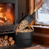 Set of 2 Metal Ash Buckets 11.5 & 8.5 Gal