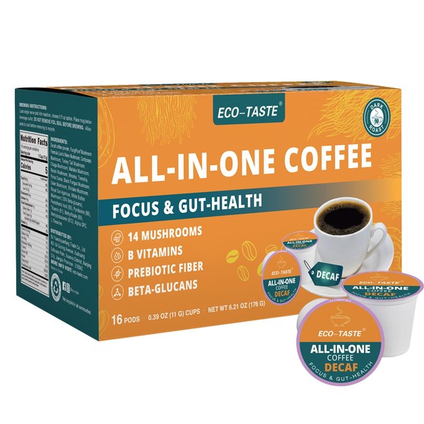 Decaf Mushroom Coffee K Cup – Focus & Gut-Health with