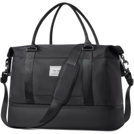 BAGAIL BAGAIL Travel Duffel Bag - Weekender, Overnight Gym Carry On Tote with Wet Pocket, Hospital Mom Bag for Labor and Delivery - Extra Large, Black