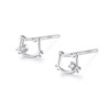 Silver 925 Earrings, Silver, Gold, 18K Coating, Cats, Cute, Hypoallergenic,