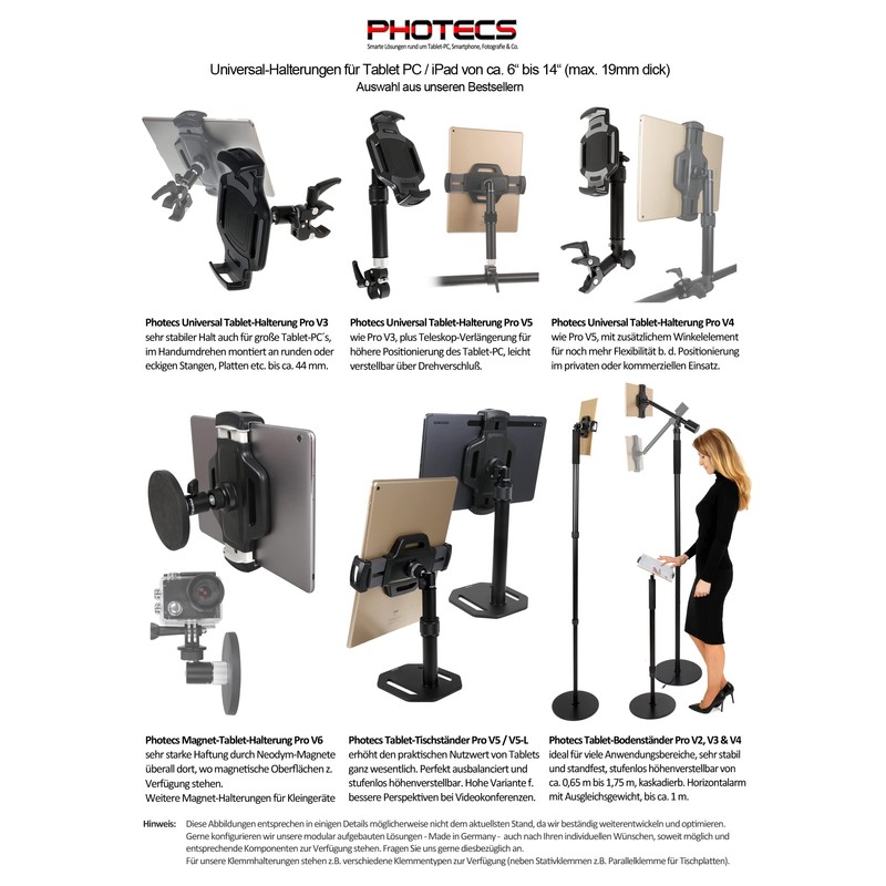 Photecs Pro-L Tripod Extension, Adjustable Mini Monopod up to approx.