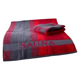 Dyckhoff Exclusive XL Sauna Towel 80 x 200 cm - 450 g/m² - Oeko Tex 100 - Cotton (Red/Anthracite)