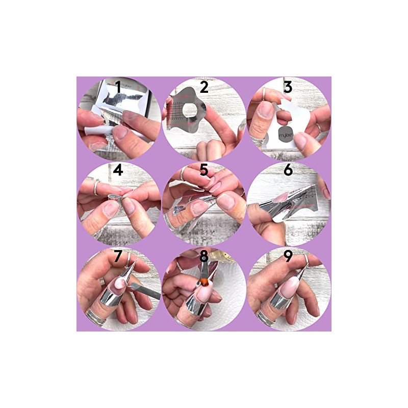Mylee 500Pcs Nail Paper Forms - Professional Nail Art Tools