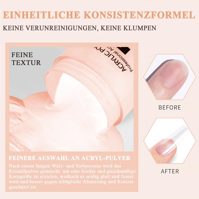 Virellay Dipping Powder Nails, 60 g Acrylic Powder Nails Nude
