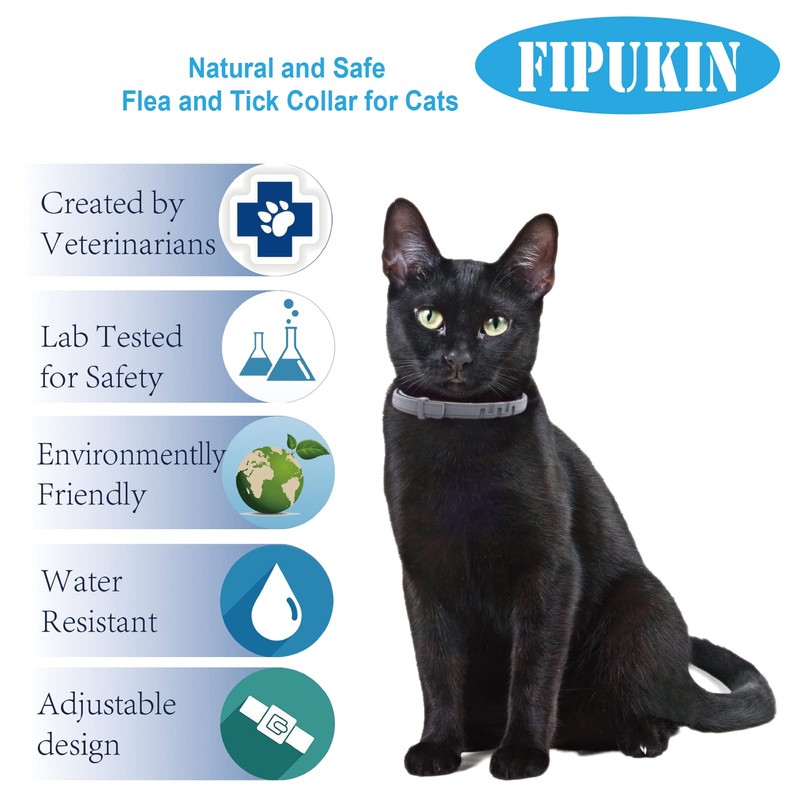 Natural Ingredients Flea Collar for Cats, Safe and Effective Flea