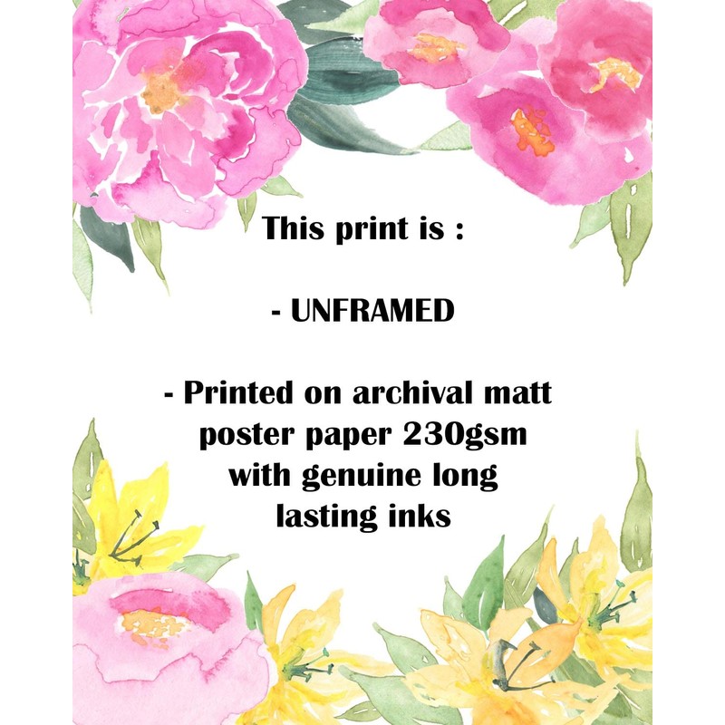 Faith Wall Art, Botanical Bible Verse Print, Scripture Gift Idea,