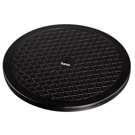 Hama 49590 universal rotary plate, round, 25.5 cm, load bearing capacity 60 kg (ideal for TV, speakers, monitors, kitchen appliances), black