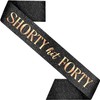 PartyForever Shorty Hit Forty Sash – Black Glitter Sash with