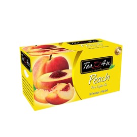 Tea4U Flavored Black Ceylon TeaBags (Peach) - Ideal Quality from Sri Lanka's Finest Leaves and Expertly Blended - 25 Count