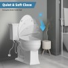 Hibbent Non-Electric Elongated Bidet Toilet Seat Slow Close Bidet Attachment