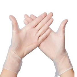 The Real Touch Clear Vinyl Disposable Gloves - Powder-Free - Comfortable, Multi-Purpose Use for Cooking, Cleaning, Food Handling, Tattoo, and Kitchen Cleaning (100, XL)