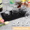 10 Pcs Black Bar Mats, 11.8" x 6" Non-Slip Glass