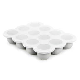 btrfe Contenedor De Almacenamiento De Alimentos Para Bebés, 12 Porciones Bandeja De Silicona Para Congelador De Alimentos Para Bebés Con Tapa, Perfecto Para Alimentos Caseros Para Bebés, Purés De Frut
