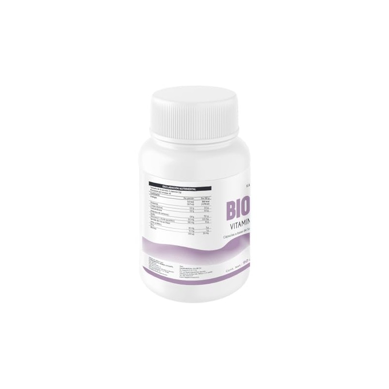 Biotina, Semilla de Uva, Vitamina C y Zinc, 90 Cápsulas