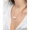 Secret & You Women's Pearl Pendant Necklace with Three Freshwater