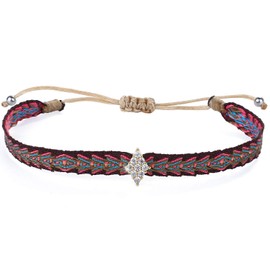 C·QUAN CHI Boho Women Strand Bracelet Braided Adjustable Friendship Wax Rope Bracelets