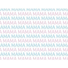Mama Blue and Pink Baby Shower Tissue Paper, Gift Wrapping Paper, 20 x 30 Inch Sheets, 12 Count