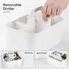 Multiuse Caddy Organizer with Handle - Stackable Plastic Tote Bin