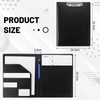 Clipboard Folder A4, PU Leather Portfolio Folder Foldover Clipboard with