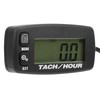 LCD Backlit Gauge Resettable Inductive Tachometer Hour Meter for 2/4