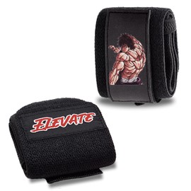 Baki Anime Wrist Wraps (19" Premium Quality) for Powerlifting, Bodybuilding, Weight Lifting - Wrist Support Braces, bench press, gym accessories, gym stuff, lifting accessories, weightlifting straps