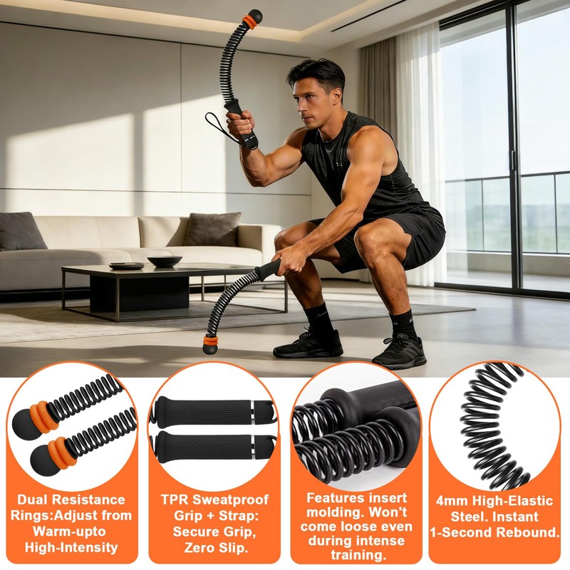 Cordless Battle Ropes with Adjustable Weight & Ropeless Battle Ropes