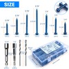 200PCS Concrete Screws, 3/16" 1/4" Masonry Screws with Drill Bit