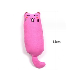 EBIEFLY 5Pcs Pet Cat Toy Contains Mint Pure Cotton Fabric for Tooth Grinding, Durable Removal, Clean Tooth Brushing, Cute Cat Mouse Shaped Gift (Pink)