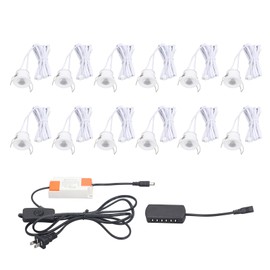 Small LED Spot Lights 28mm Hole Recessed Mounting Mini Display Lamps for Jewelry Cabinet  100‑240V