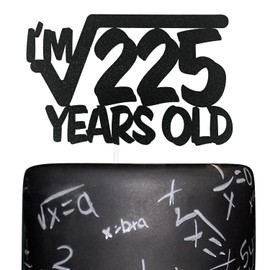 Decoración para tarta con diseño de raíz cuadrada de 225 años, decoración para tartas de 15 años, decoración para fiestas de cumpleaños
