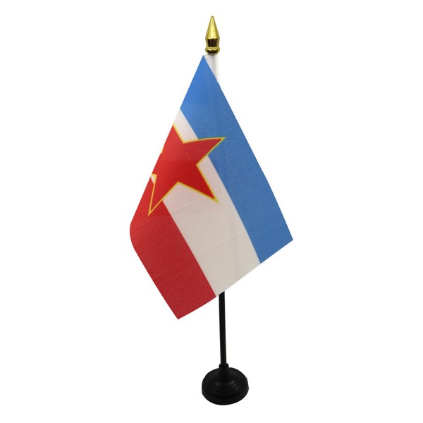 AZ FLAG YUGOSLAVIA TABLE FLAG 4'' x 6'' - YUGOSLAVIAN