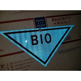 Unbranded Biohazard Military Reflective Vinyl Sign / Placard, (Great For Kids Room) 2 Pack