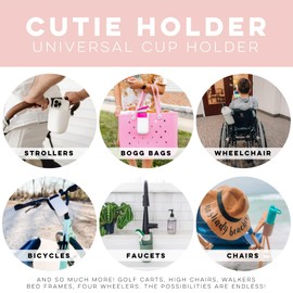 Ryan & Rose Cutie Holder Universal Stroller Cup Holder (White)