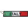 Llavero con bandera de Italia, 100% bordado, Rojo -, Universal