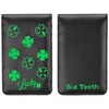 BIG TEETH Golf Scorecard Holder Yardage Book Lucky Clover Pattern