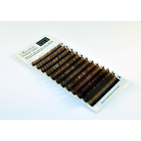 Alluring Dark Brown Mink Lashes C Curl Eyelash Extensions Volume .07mm Mixed Size