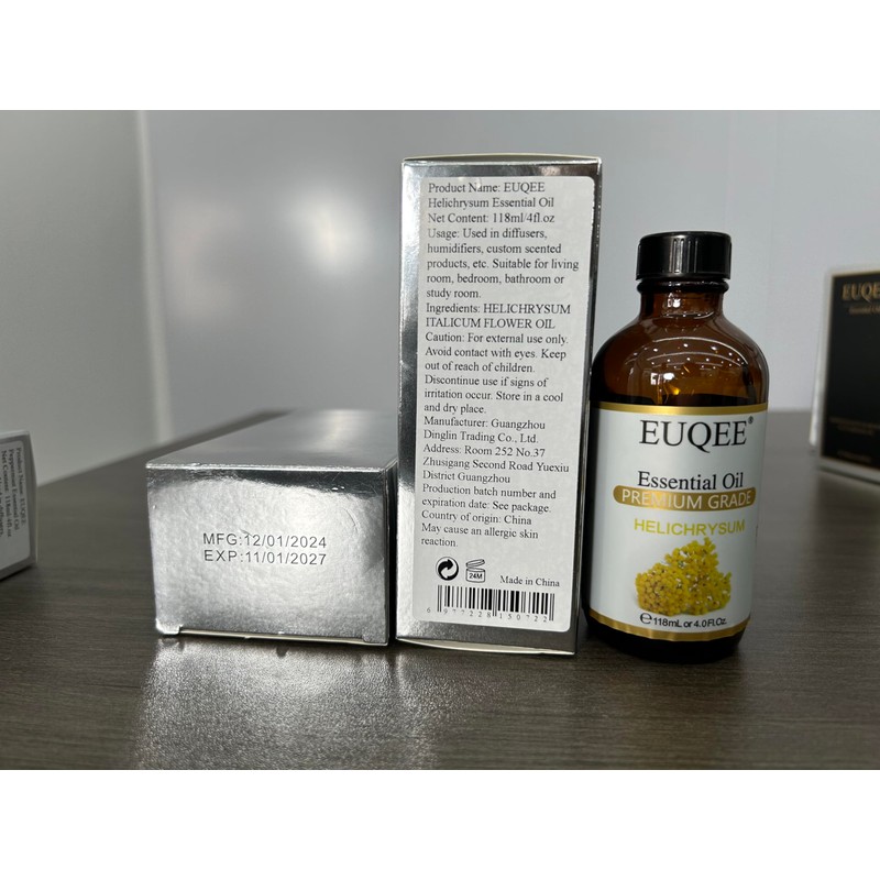 EUQEE Helichrysum Essential Oil 4 oz/118 ml Large Bottle Premium