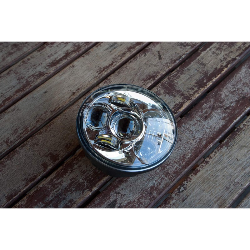 5.75" LED Headlight Unit Chrome Plated D-2075