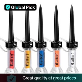 Caiton 5 Piece Magnetic Golf Tee Set with 360° Bounce Technology, Available in 3 Sizes for Enhanced Accuracy, Golf Equipment, Durable Plastic Design for Optimal Performance, Golf Accessories:_90mm/3.54in_5 Counts/set