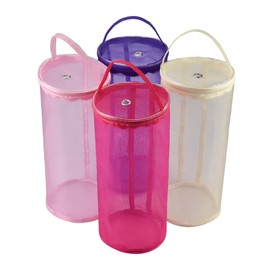 jojofuny Woolen Yarn Storage Bag Large Purple Mesh Knitting Organizer for Crochet Hooks and Supplies Portable Tote for Travel and Crafting Functional DIY Knitting Storage